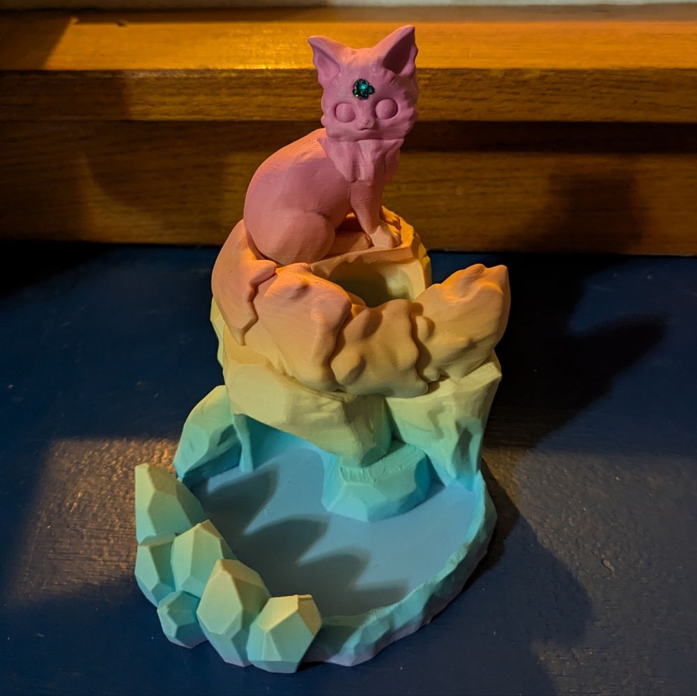Rainbow Cat Dice Tower
